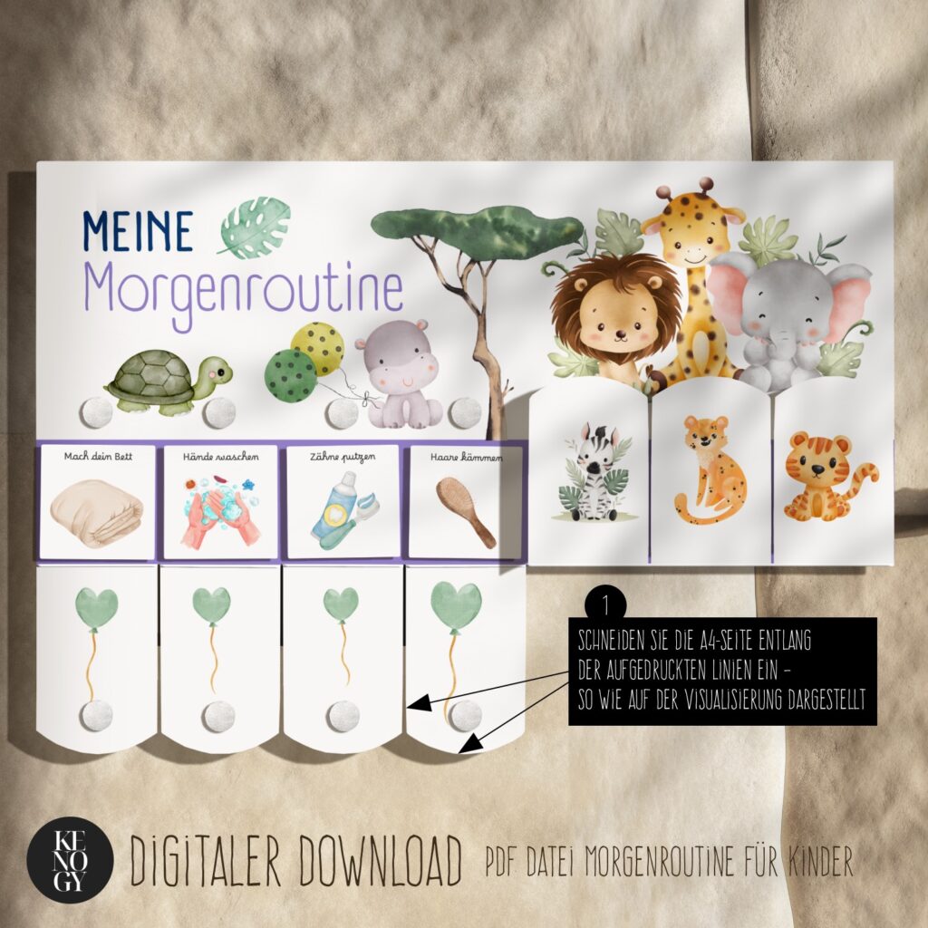 Morgenroutine & Abendroutine für Kinder - 1-1
