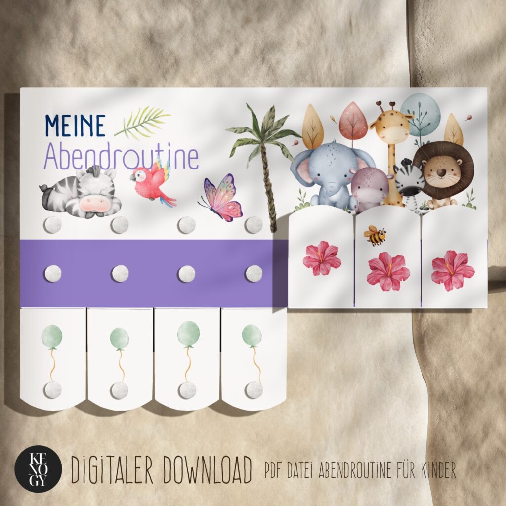 Morgenroutine & Abendroutine für Kinder - 1-4