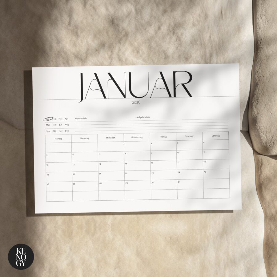 kalender Jahresplaner 2026 Kenogy