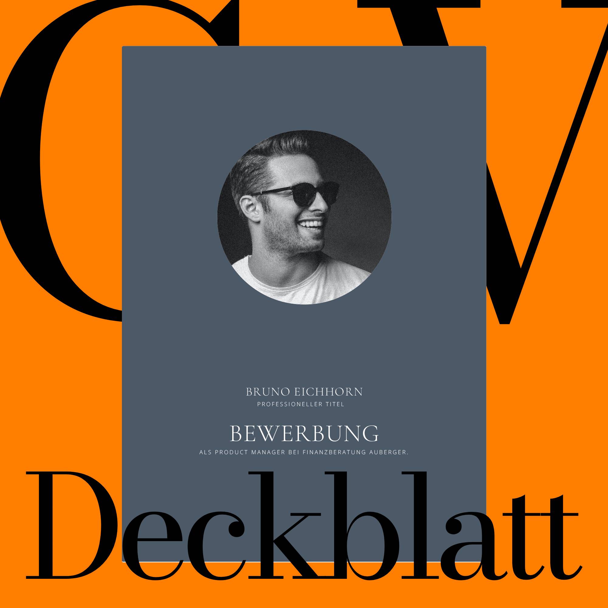 Lebenslauf Vorlage – Professionelles Bewerbungspaket - deckblatt