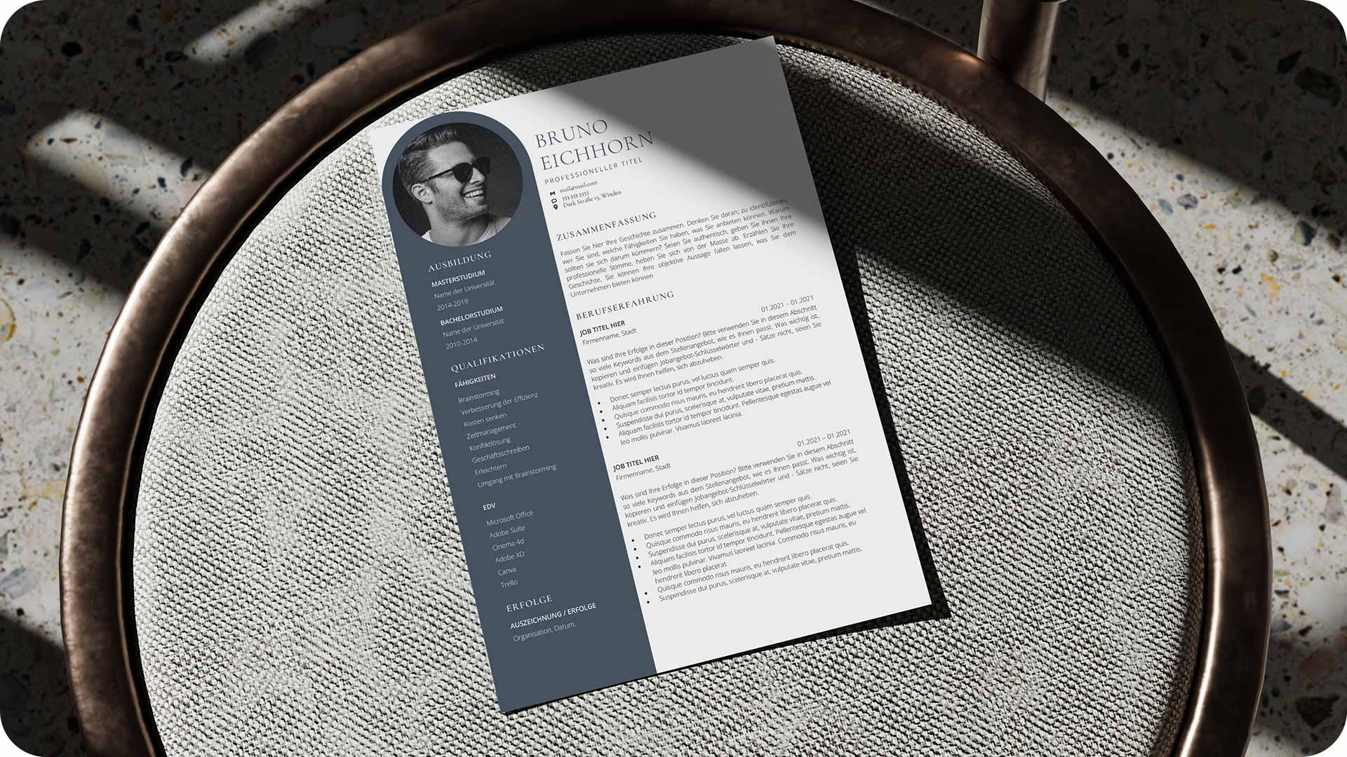 Lebenslauf Vorlage – Professionelles Bewerbungspaket-vis3