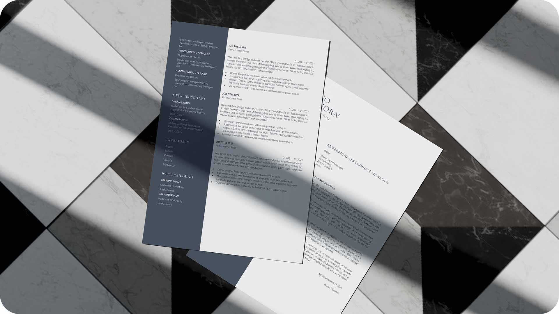 Lebenslauf Vorlage – Professionelles Bewerbungspaket-vis4