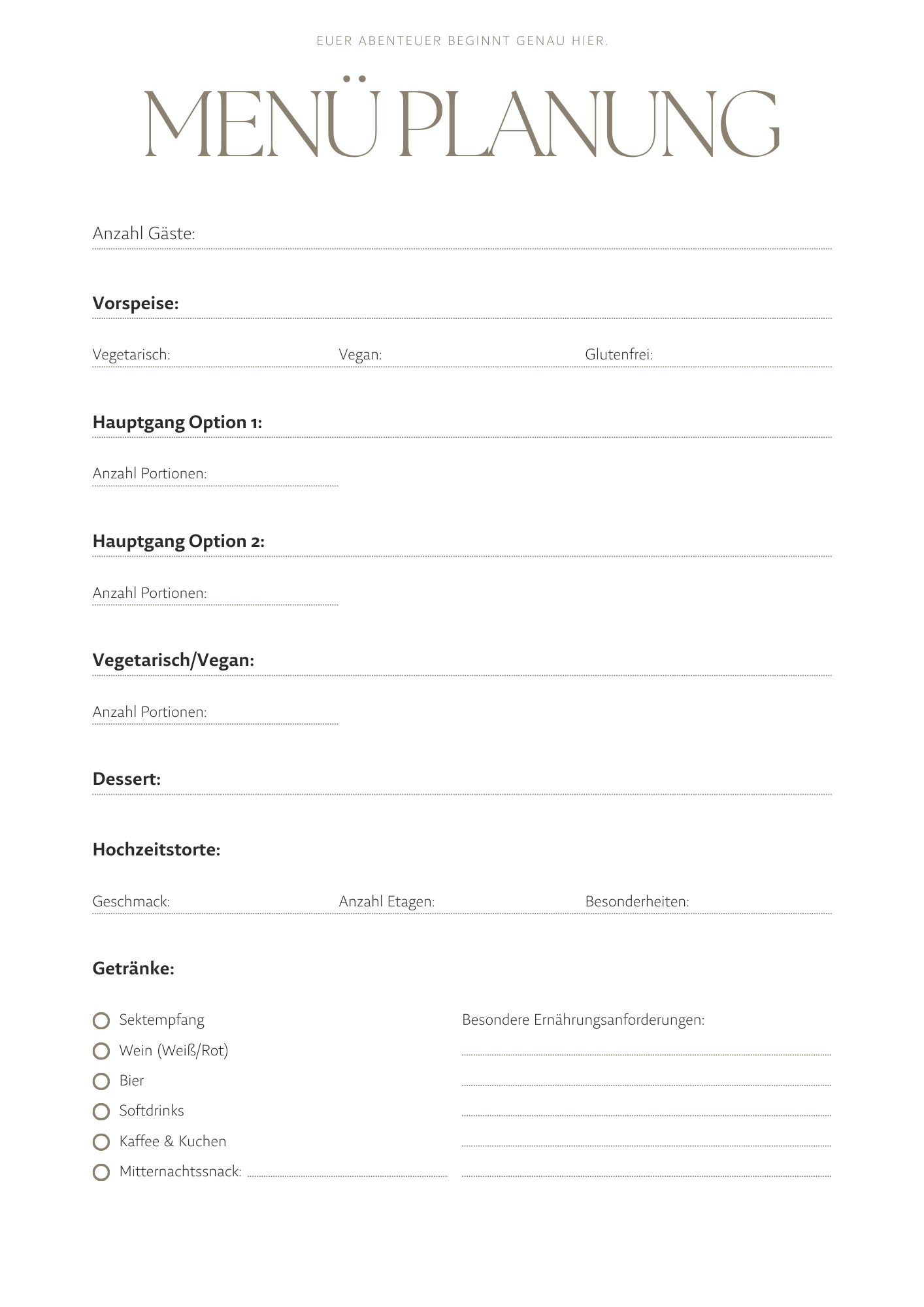 Weiß Grau Orange und Schwarz Schlicht Modern Hochzeitsplaner A4 Dokument-12