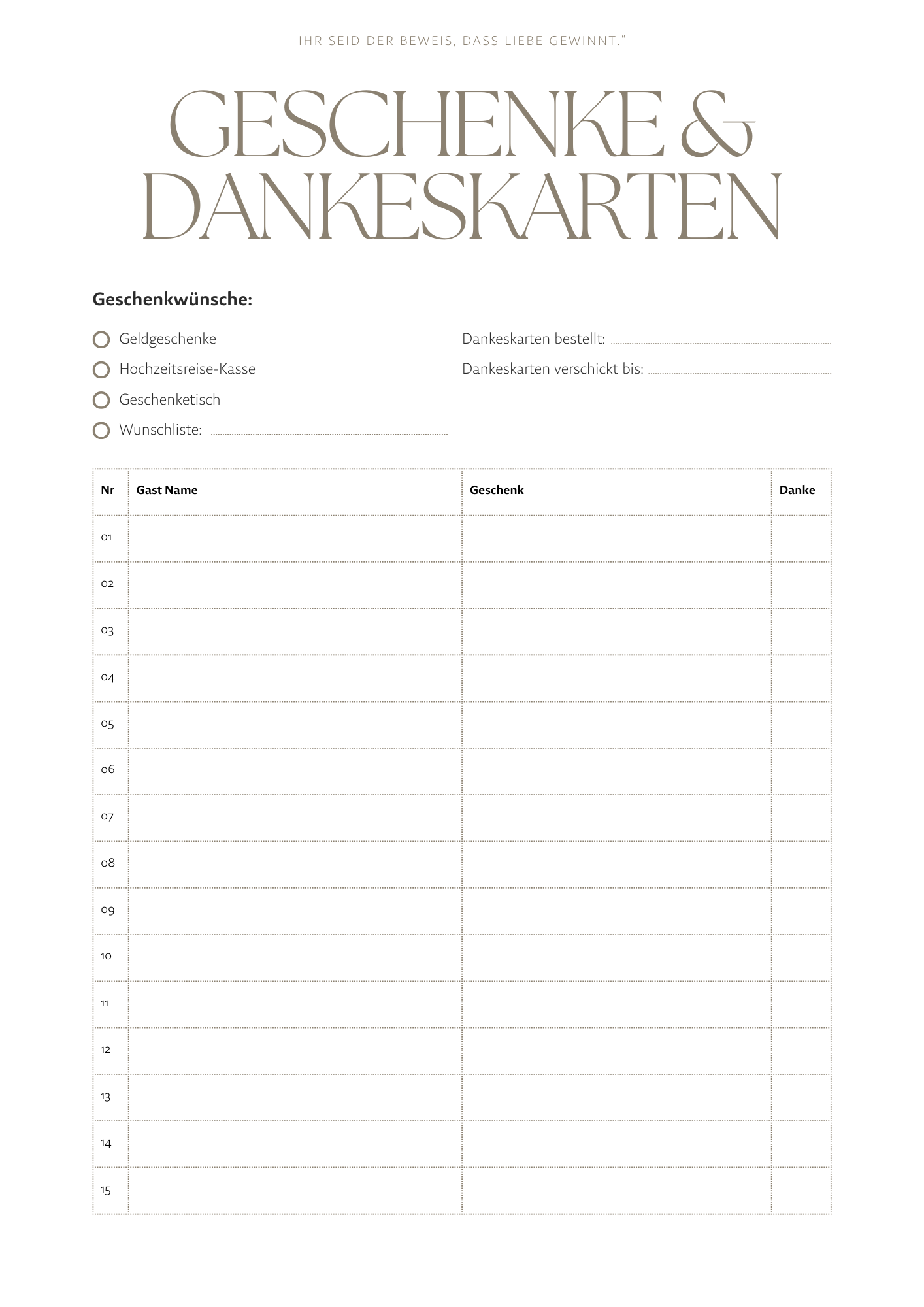 Weiß Grau Orange und Schwarz Schlicht Modern Hochzeitsplaner A4 Dokument-13