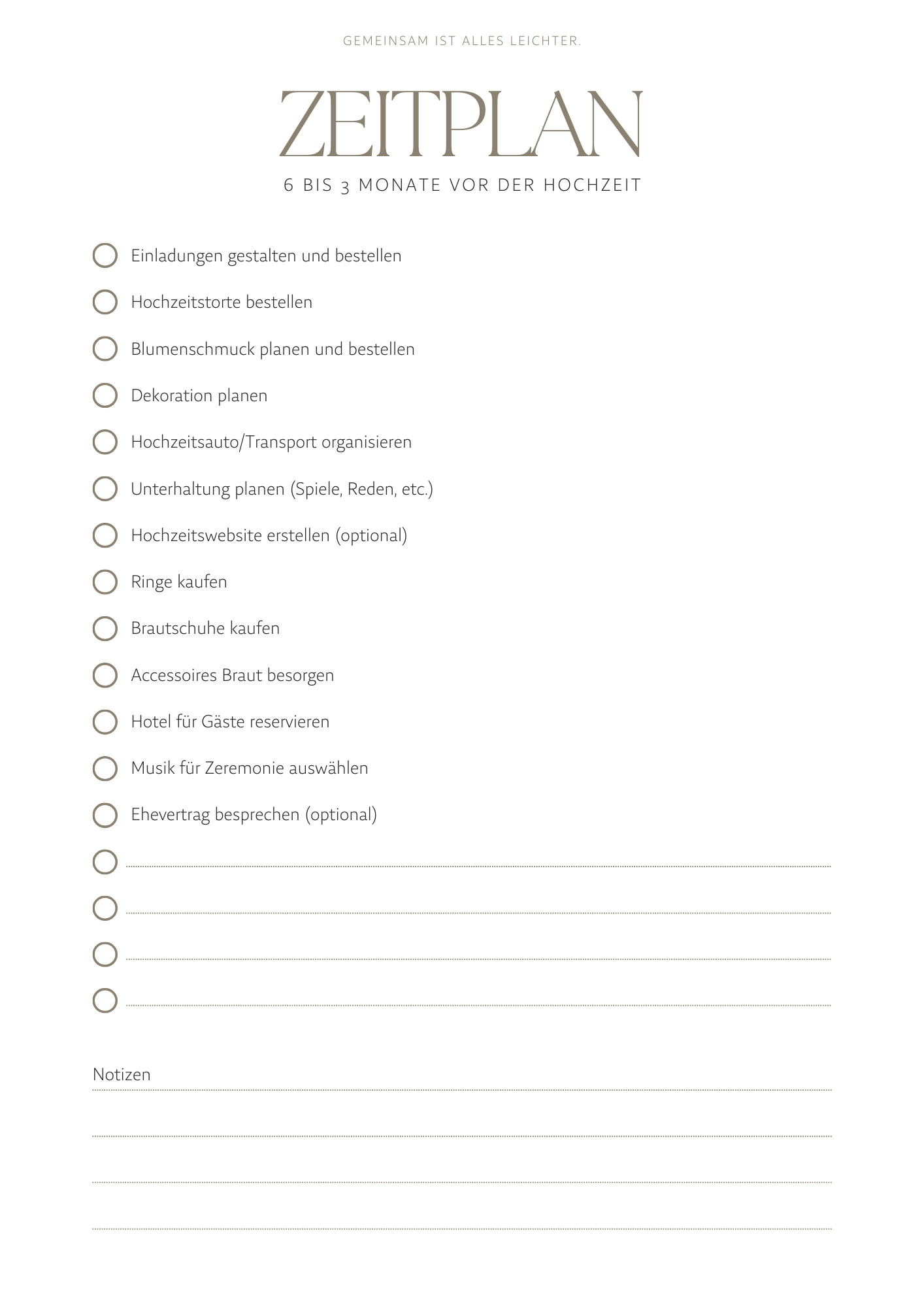 Weiß Grau Orange und Schwarz Schlicht Modern Hochzeitsplaner A4 Dokument-4