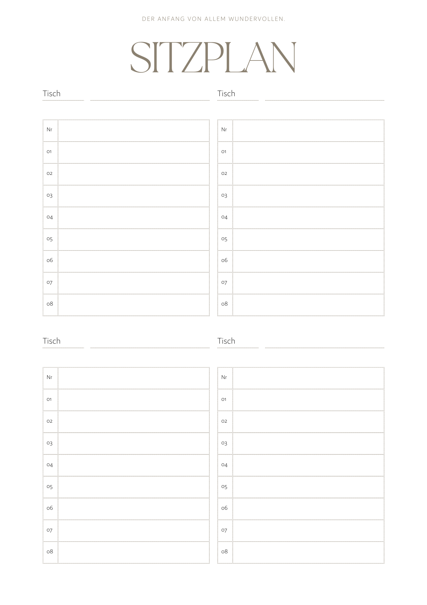 Weiß Grau Orange und Schwarz Schlicht Modern Hochzeitsplaner A4 Dokument-8