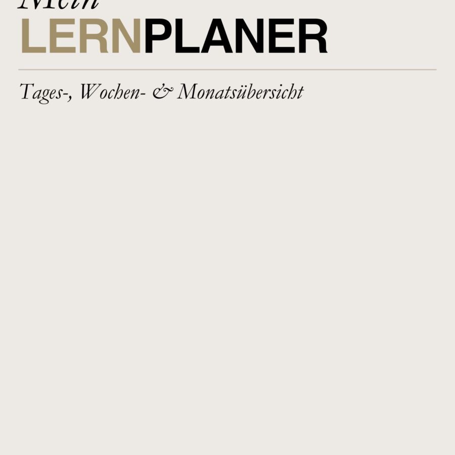 Lernplan Vorlage-Beige Schwarz Modern Geometrisch Study Lernplaner-1