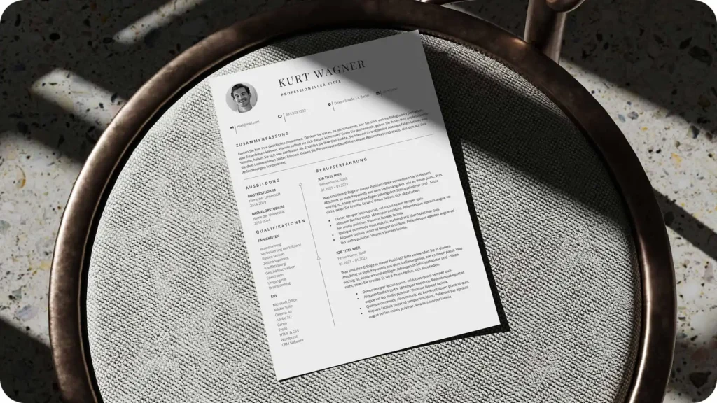 moderne bewerbung vorlage word - Bewerbungsvorlage Kenogy KAIRO