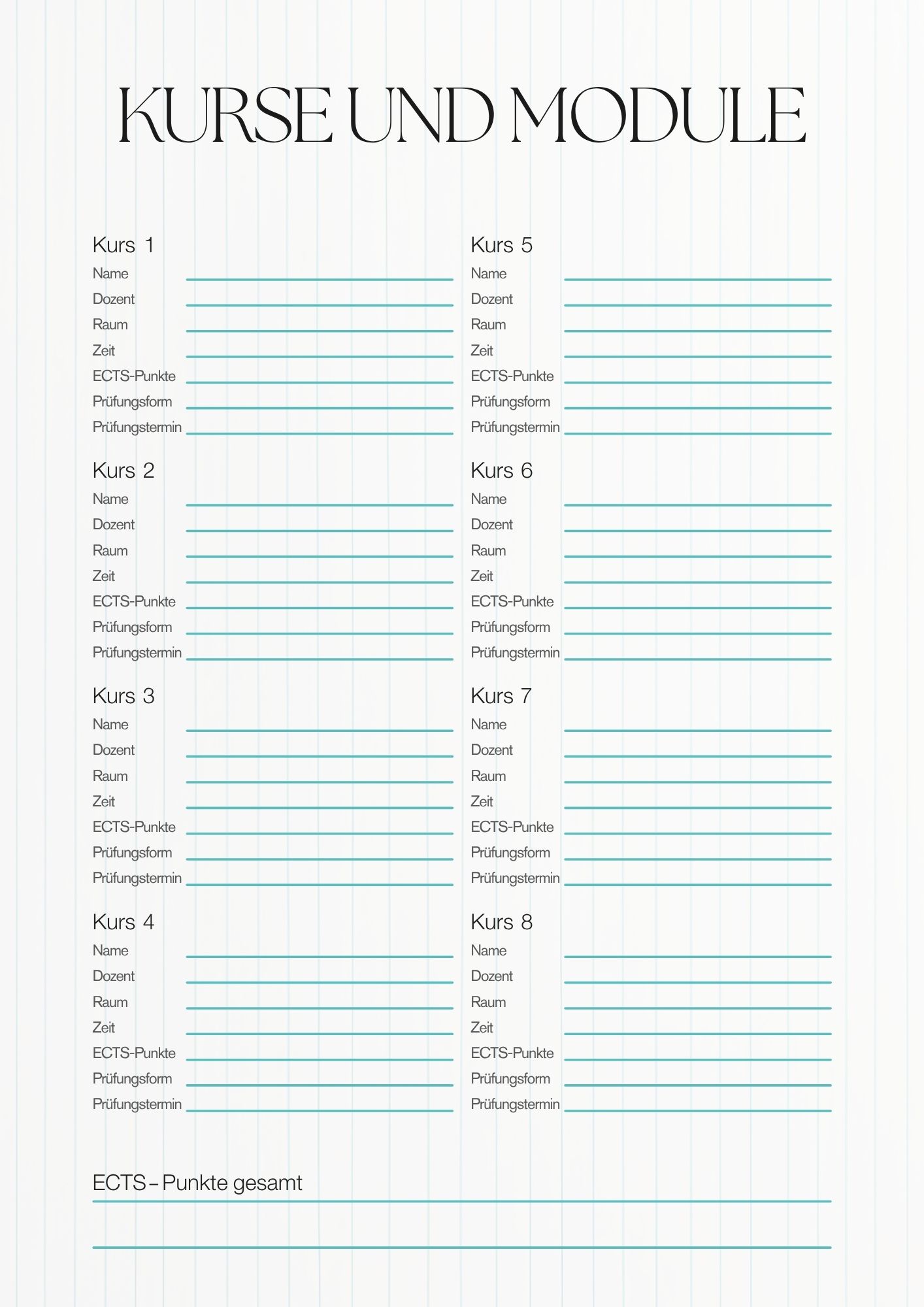 Lernplan Vorlage-Grau Cyan und Schwarz Elegant Modern Semesterplaner-4