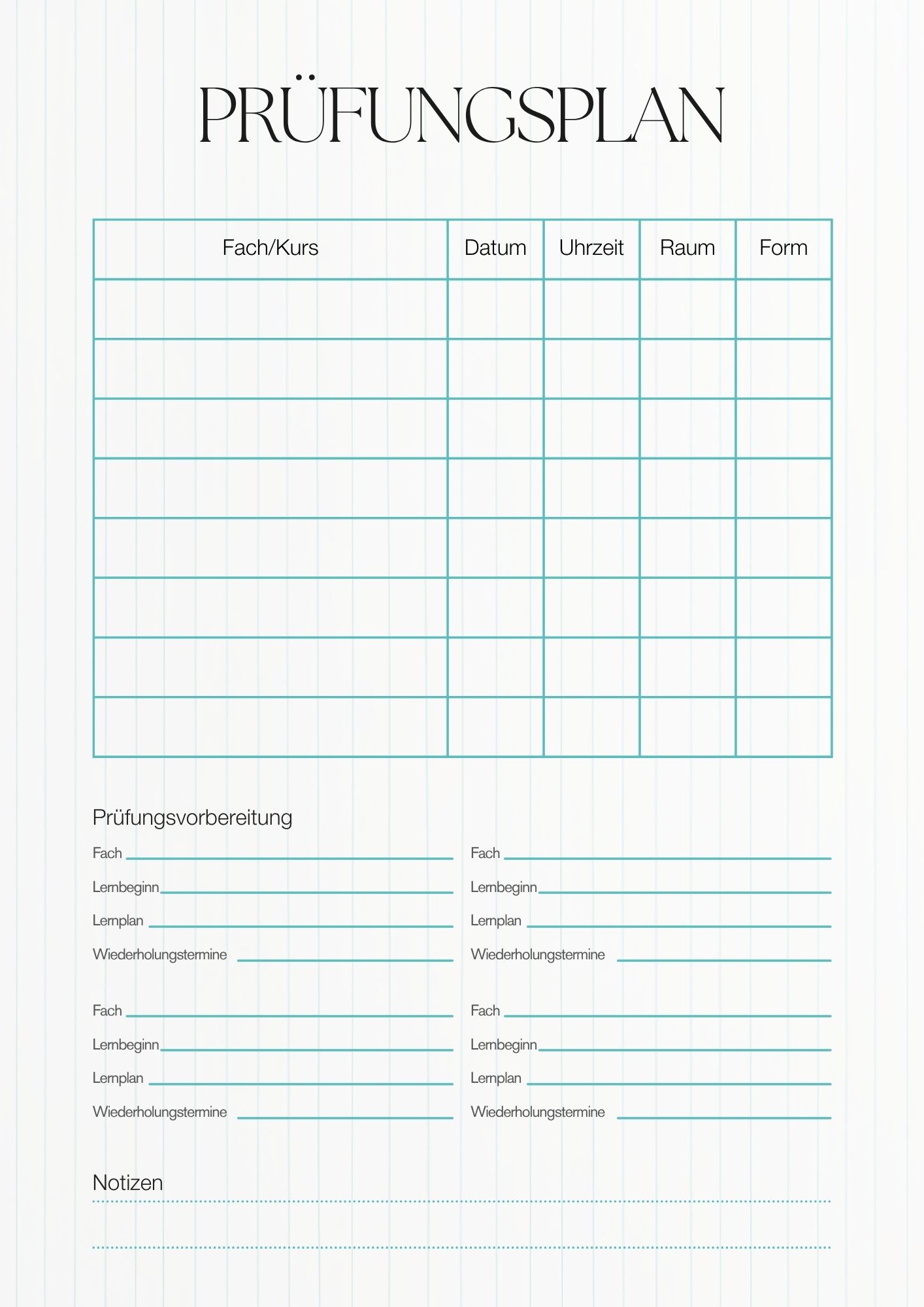 Lernplan Vorlage-Grau Cyan und Schwarz Elegant Modern Semesterplaner-5