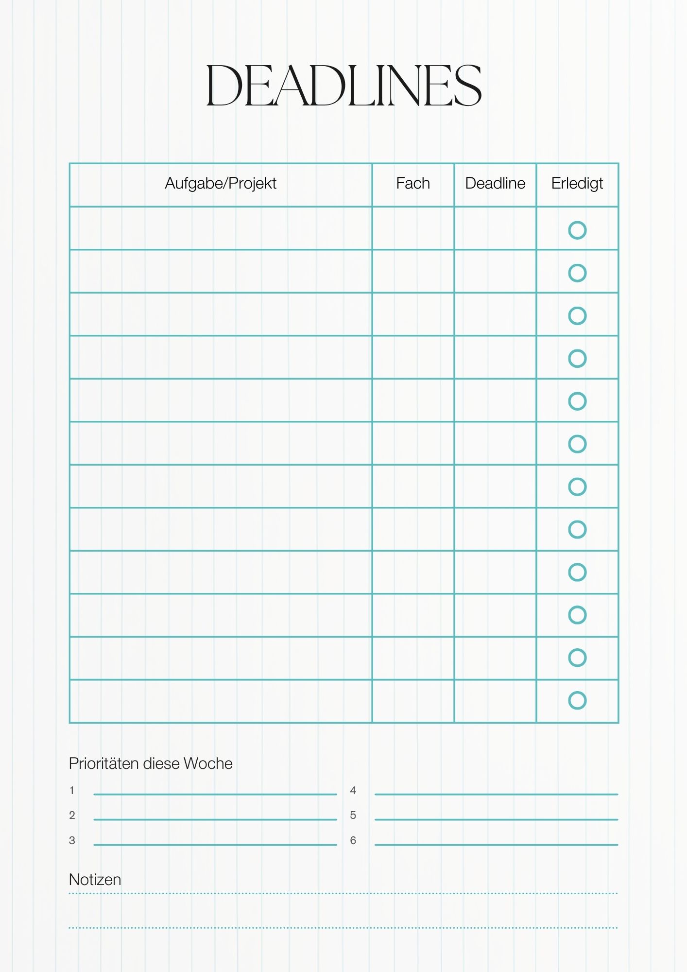 Lernplan Vorlage-Grau Cyan und Schwarz Elegant Modern Semesterplaner-6