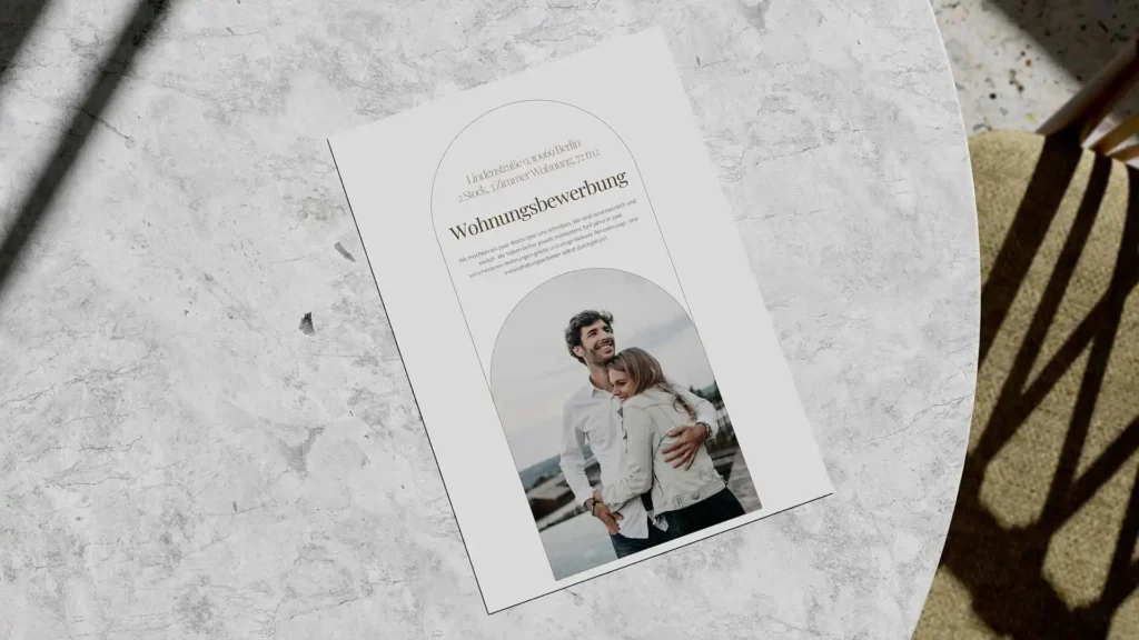 deckblatt wohnungsbewerbung - Wohnungsbewerbung Vorlage Kenogy ORELA
