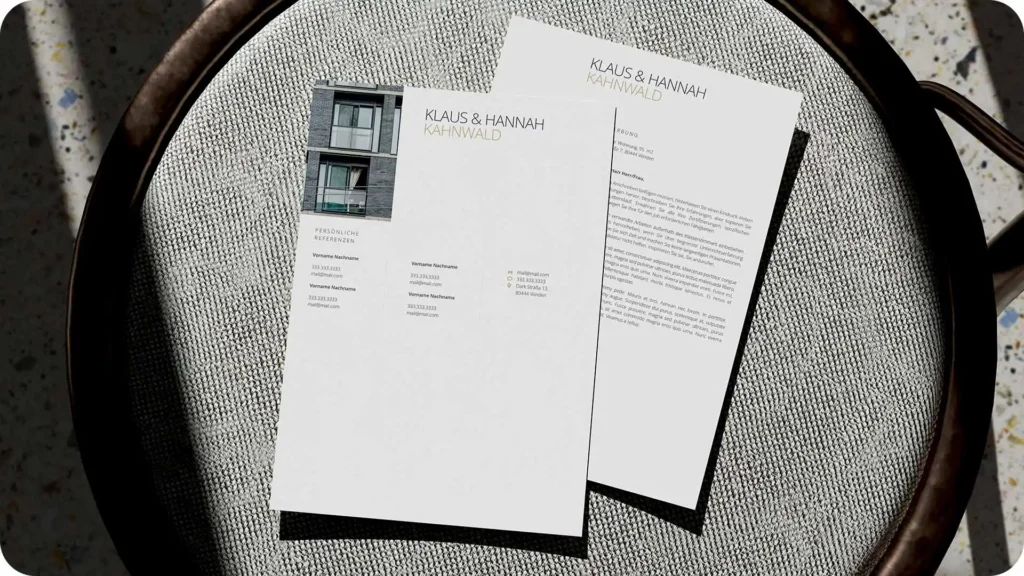 wohnungsbewerbung muster - Wohnungsbewerbung Vorlage Kenogy VESTO