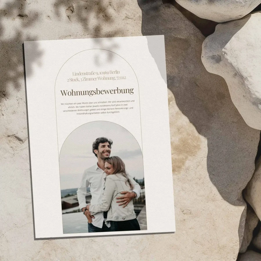 Wohnungsbewerbung Vorlage ORELA - deckblatt wohnungsbewerbung - 1