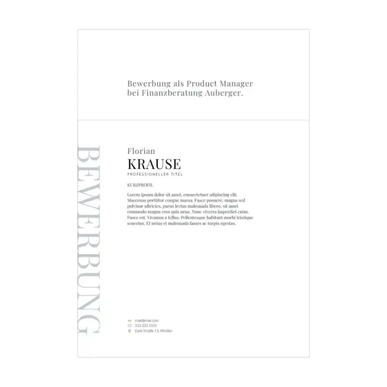 Bewerbungsvorlage Kenogy BRISA - bewerbung führungskraft - 2