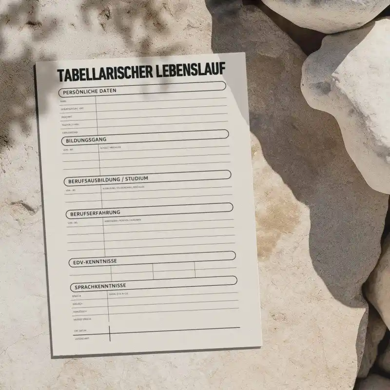 Bewerbungsvorlage Kenogy LUMEN - tabellarischer lebenslauf ausbildung praktikum - 1