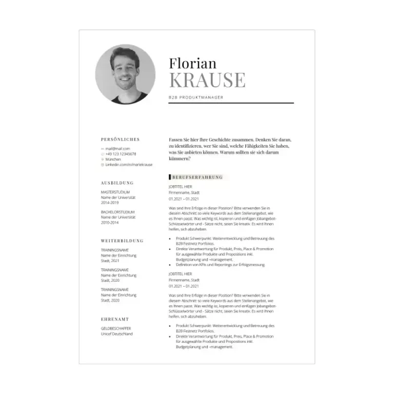 Bewerbungsvorlage Kenogy MODUS - strukturierte bewerbungsvorlage - 3
