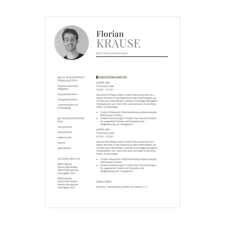 Bewerbungsvorlage Kenogy MODUS - strukturierte bewerbungsvorlage - 4