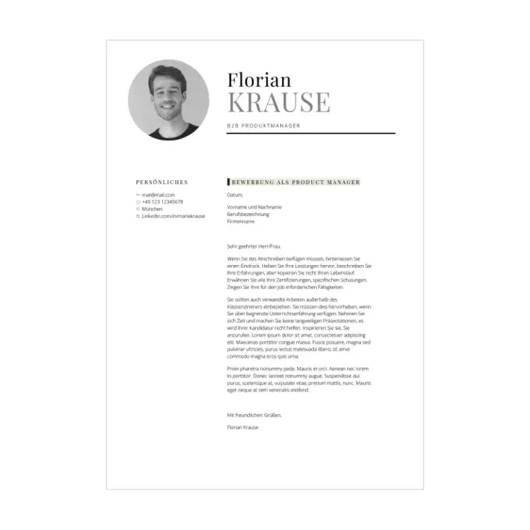 Bewerbungsvorlage Kenogy MODUS - strukturierte bewerbungsvorlage - 5
