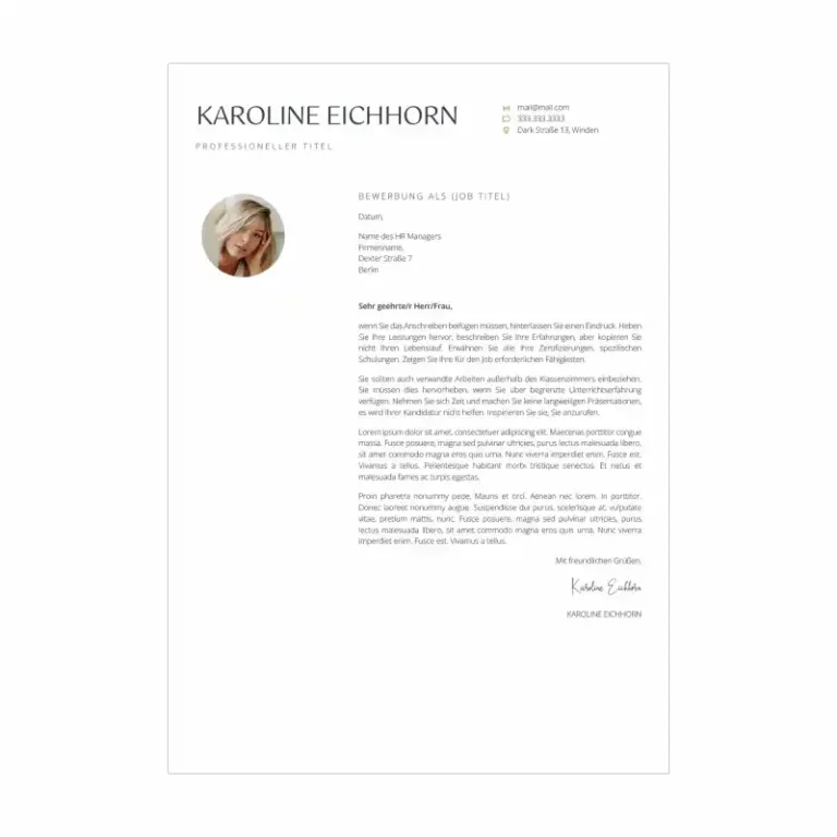 Bewerbungsvorlage Kenogy NOVA - bewerbungsvorlage word - 5