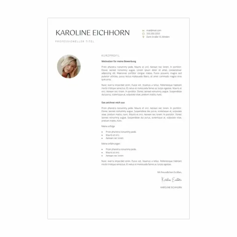 Bewerbungsvorlage Kenogy NOVA - bewerbungsvorlage word - 6