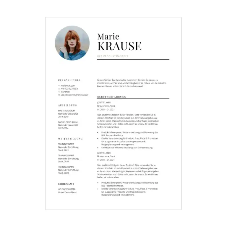 Bewerbungsvorlage Kenogy STELLA - bewerbung berufseinsteiger - 3