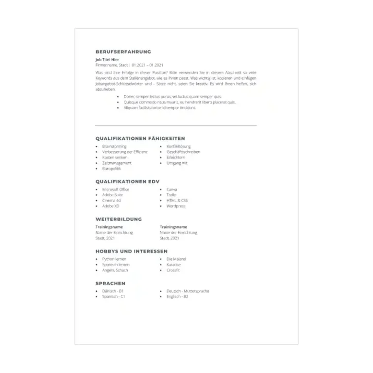 Bewerbungsvorlage Kenogy TESSA - bewerbungsvorlagen word - 4