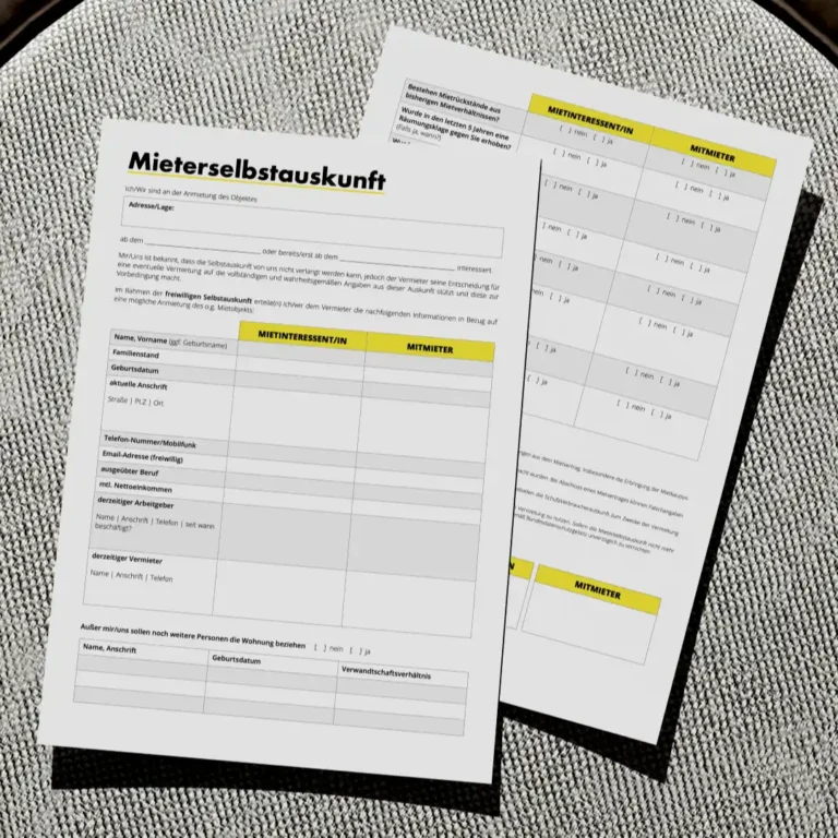 Mieterselbstauskunft - 2