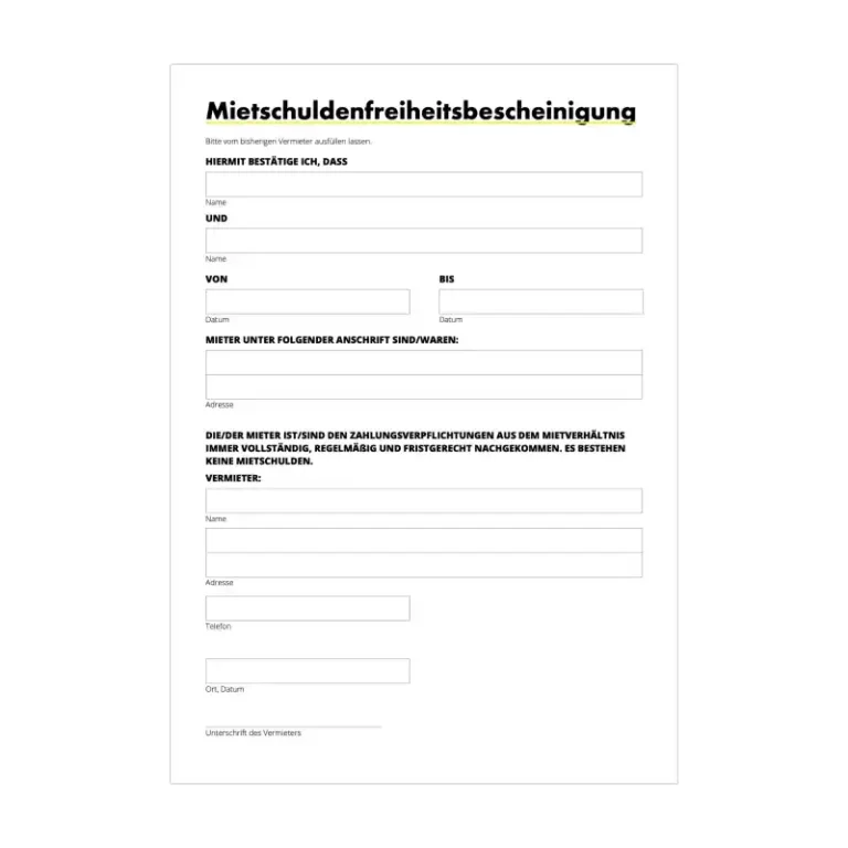 Mietschuldenfreiheitsbescheinigung - Mietschuldenfreiheitsbescheinigung - 4