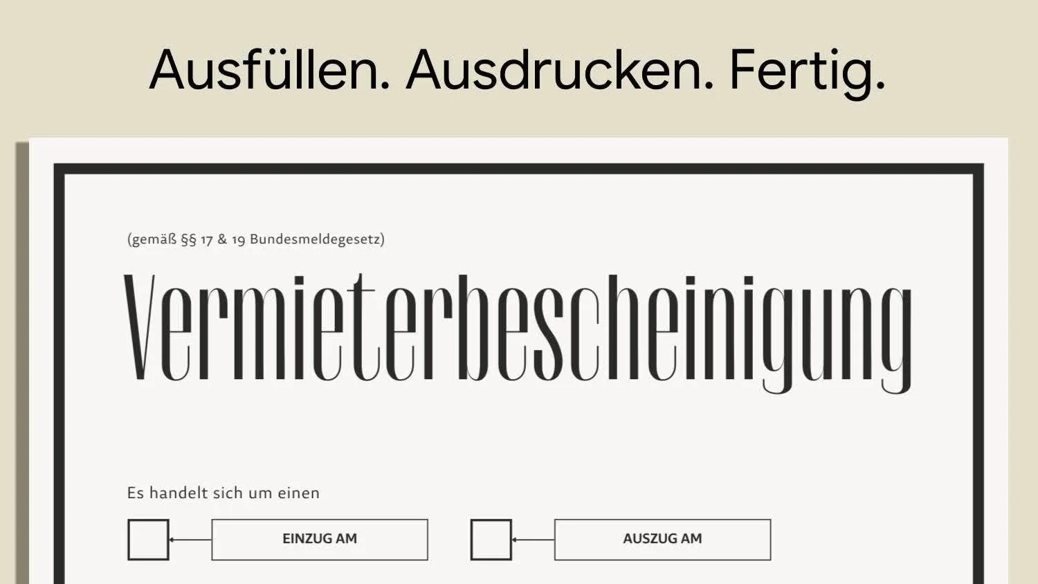 vermieterbescheinigung - Vermieterbescheinigung 2026