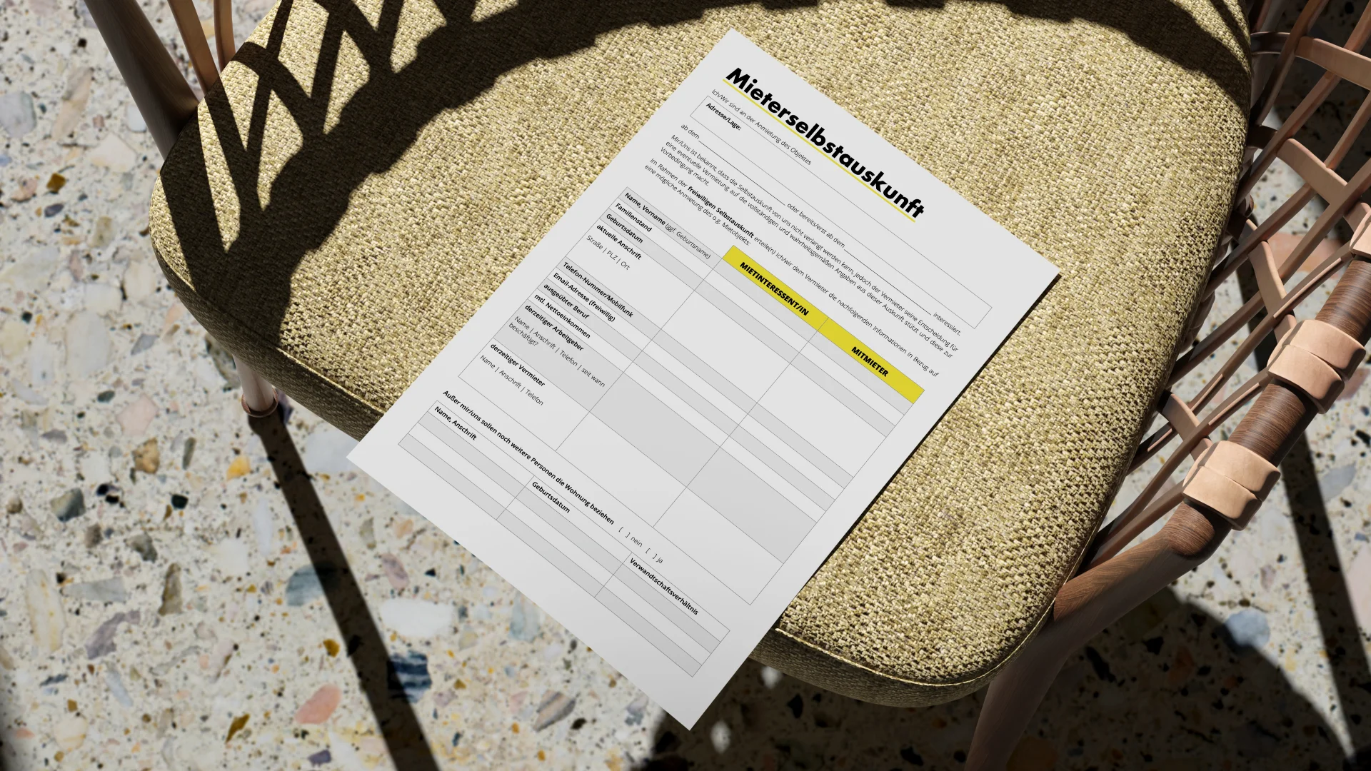 mieterselbstauskunft - Mieterselbstauskunft Formular Übersicht